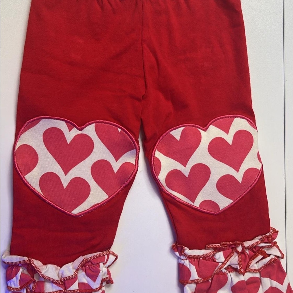 Red Heart Patterned Leggings